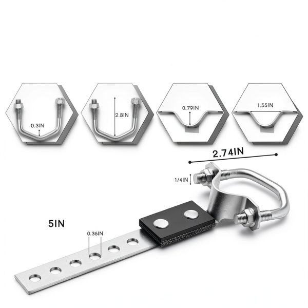 Geetery Exhaust Hangers Silver Universal-1