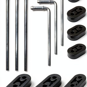 Ganluuree Zinc Coated Exhaust Hanger Rods 16PCS-0