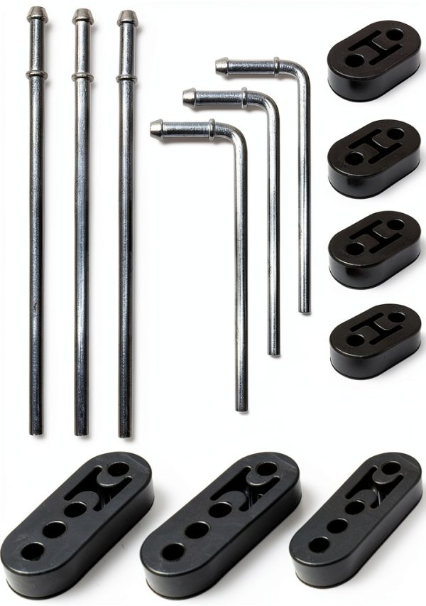 Ganluuree Zinc Coated Exhaust Hanger Rods 16PCS-0