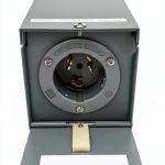 Connecticut Electric 50-Amp Generator Inlet Box Gray Alloy Steel 12kW-0