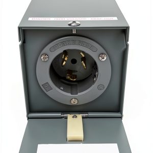 Connecticut Electric 50-Amp Generator Inlet Box Gray Alloy Steel 12kW-0