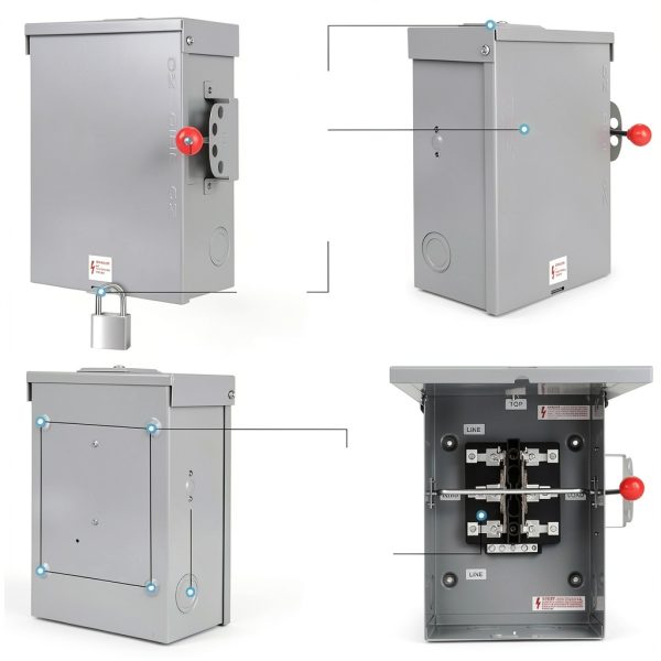 Manual Transfer Switch XMK 100A Aluminum Outdoor Generator-2