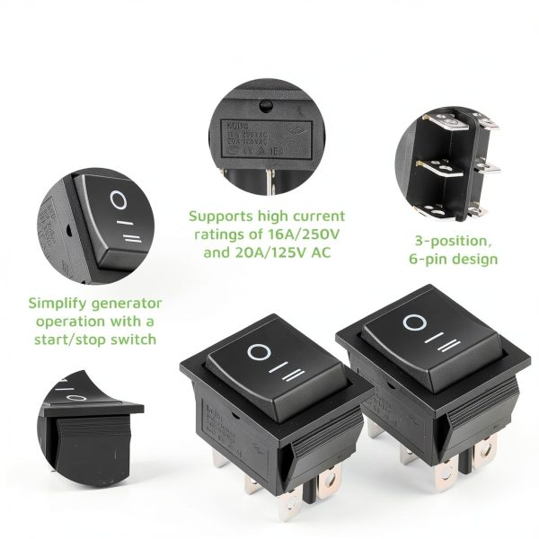 Generator Start Switch Zookpr 3‑Position 6‑Pin Automatic Reset-2