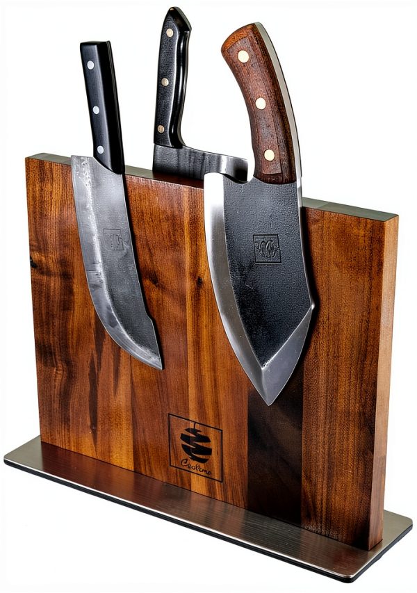 Walnut Magnetic Knife Holder COOLINA Elegant Double Side Magnet Knife-3