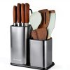 RedCall Kitchen Knife Holder Stainless Steel Counter Block Silver-3