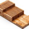 DrawerStore Knife Organizer Joseph – Bamboo 2‑Tier for 12+ Knives-1
