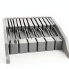 Knife Holder Mulikeer Drawer Organizer Holds 11 Knives Gray-7