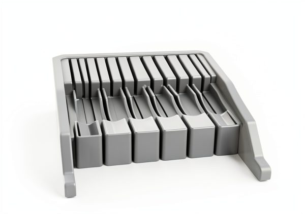 Knife Holder Mulikeer Drawer Organizer Holds 11 Knives Gray-7