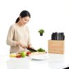 XXL Detachable Knife Block TREELLA Bamboo Wood Holder with Scissor-8