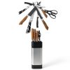 RedCall Kitchen Knife Holder,Stainless Steel Universal Knife Block for Kitchen Counter,Space-Saving Knife Storage Organizer Countertop,Knife Block Holder without Knives (Black)-4