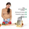 Magnetic Knife Block Without Knives By Coninx - Magnetic Knife Holder for Safe, Clean & Tidy Knife Storage - Bamboo Knife Rack Magnetic Stand for Cooking Utensils & More - Elegant Magnetic Knife Rack-1