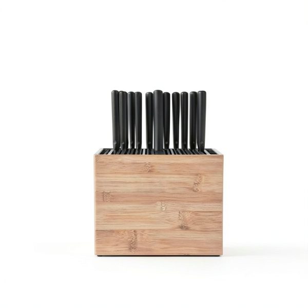 XXL Detachable Knife Block TREELLA Bamboo Wood Holder with Scissor-2