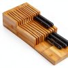 DrawerStore Knife Organizer Joseph – Bamboo 2‑Tier for 12+ Knives-3