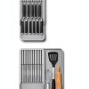 Knife Holder Mulikeer Drawer Organizer Holds 11 Knives Gray-1