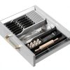 Knife Holder Mulikeer Drawer Organizer Holds 11 Knives Gray-3