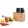 XXL Detachable Knife Block TREELLA Bamboo Wood Holder with Scissor-7