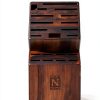 Acacia Wood Knife Block by Cook N Home 20 Slot Countertop Knife Holder-3
