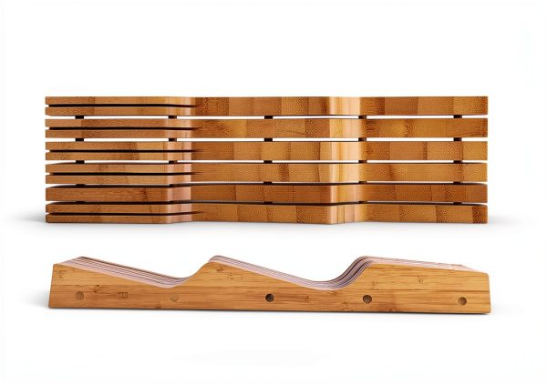 Bamboo Knife Block by Bellemain – 16 Slot Drawer Organizer, Brown-4