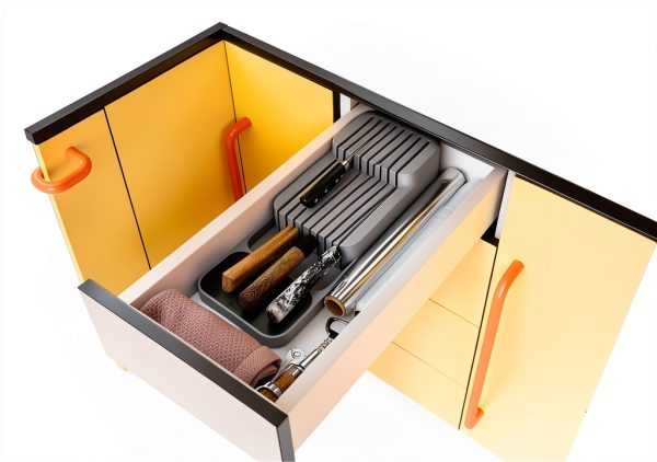 DrawerStore Knife Organizer by Joseph Joseph – 2‑Tier for 9 Knives-3