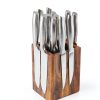 Magnetic Knife Block Dmore 360° Rotatable Acacia Wood Stand-1