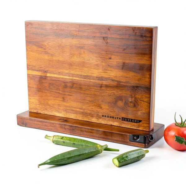 Magnetic Knife Block Acacia Wood Brooklyn Cutlery MKBAC Sharpener-3