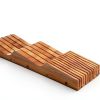 Bamboo Knife Block by Bellemain – 16 Slot Drawer Organizer, Brown-5