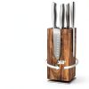 Magnetic Knife Block Dmore 360° Rotatable Acacia Wood Stand-2