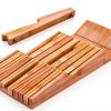 NIUXX Bamboo In-Drawer Knife Block Set for 16 Knives(Not Included), Large Kitchen Detachable Washable Cutlery Slot Organizer Storage Holder for Sharpening Steel and Cutter-1