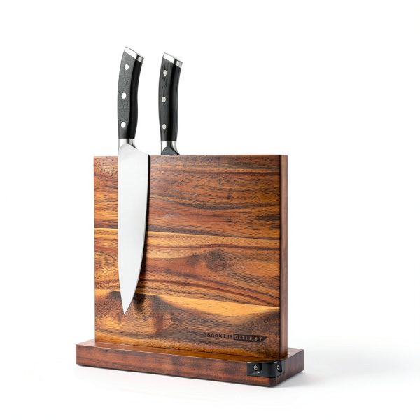 Magnetic Knife Block Acacia Wood Brooklyn Cutlery MKBAC Sharpener-6