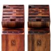 Acacia Wood Knife Block by Cook N Home 20 Slot Countertop Knife Holder-6